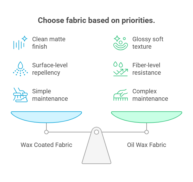 Wax Coated Fabric vs Oil Wax Fabric